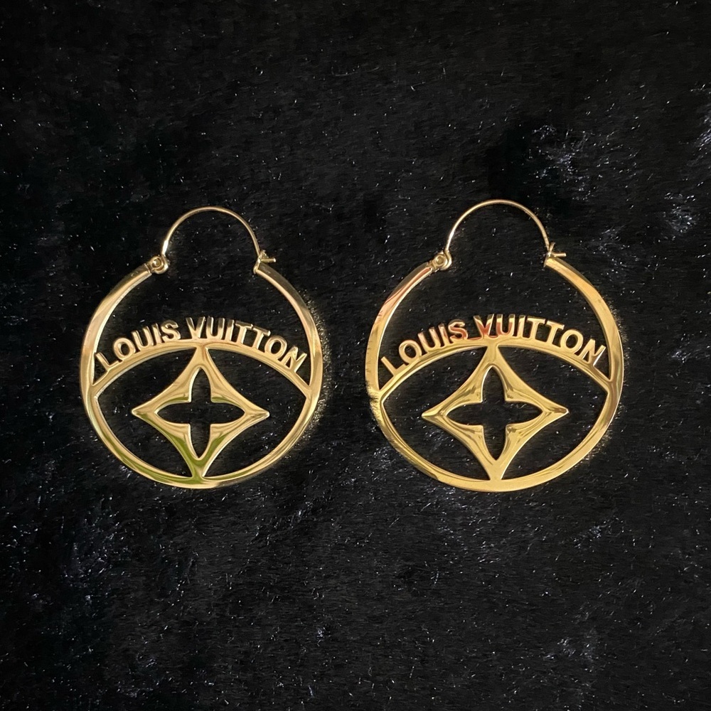 18K Gold Luxury Hoop Earrings
